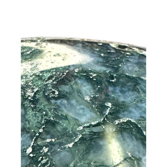 Moss Agate Heart-Shaped Healing Palmstone Natural Green Gemstone Spiritual Gift - Picture 4 of 11